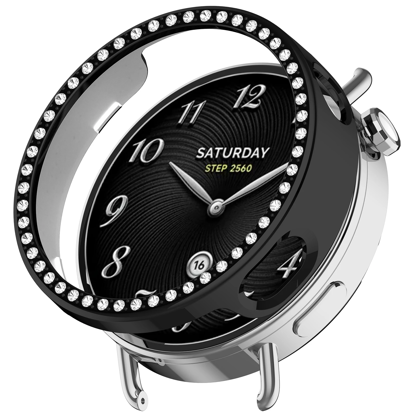 Bling PC Hollow Protector Case For Xiaomi Watch S4 41mm Diamond Crystal Case Hard Cover Protective Watch Shell Fashion Bumper