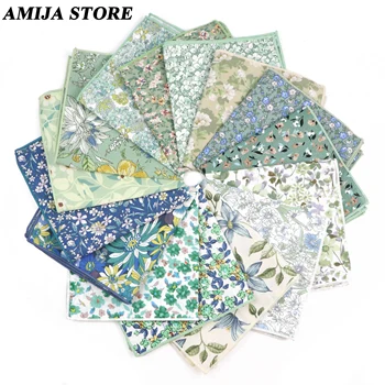 花柄のコットンハンカチ,ファッショナブルなフローラルハンカチ,グリーンとブルーのプリントスカーフ,シャツ,日常着アクセサリー,結婚式のgi,25cm