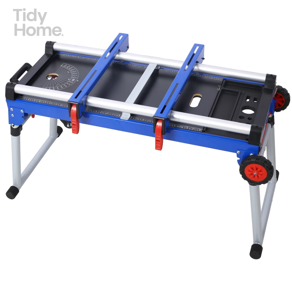 5-in-1 Portable Workbench, Folding, Detachable Saw Stand, Adjustable Legs, Creeper/Platform for Woodworking, Repair, Masonry