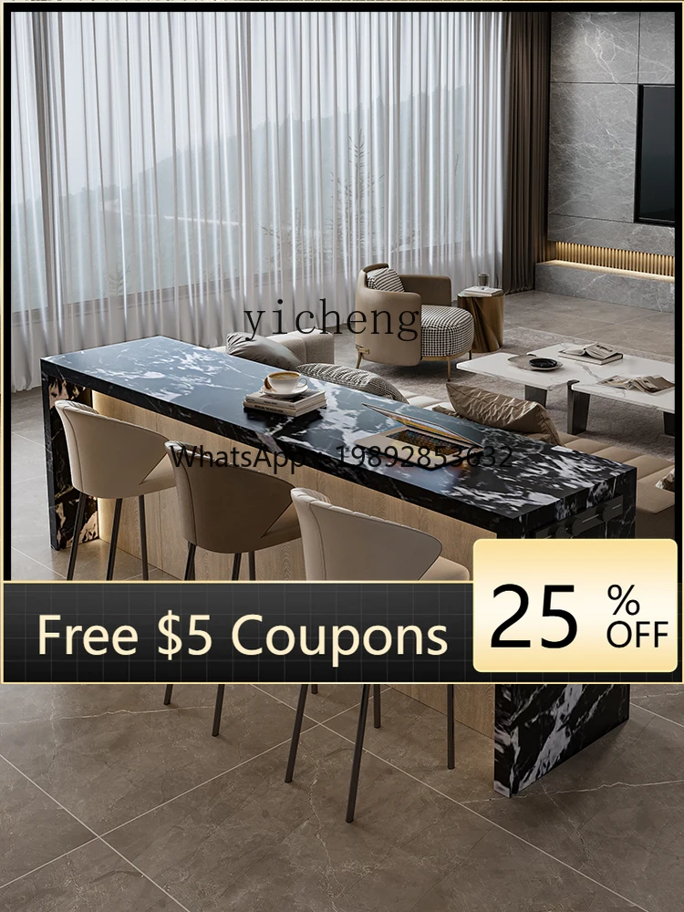 

Cream Style Stone Plate Kitchen Island Dining Table Kitchen Partition Multifunctional Center Guide Console Console