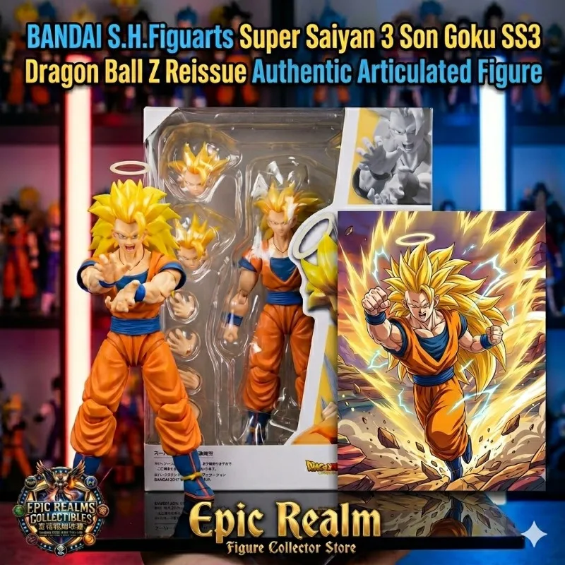

Brand New In Stock 100% Authentic Bandai SHF Super Saiyan 3 Son Goku (SSJ3) Dragon Ball Z Reissue Action Figure Collectible