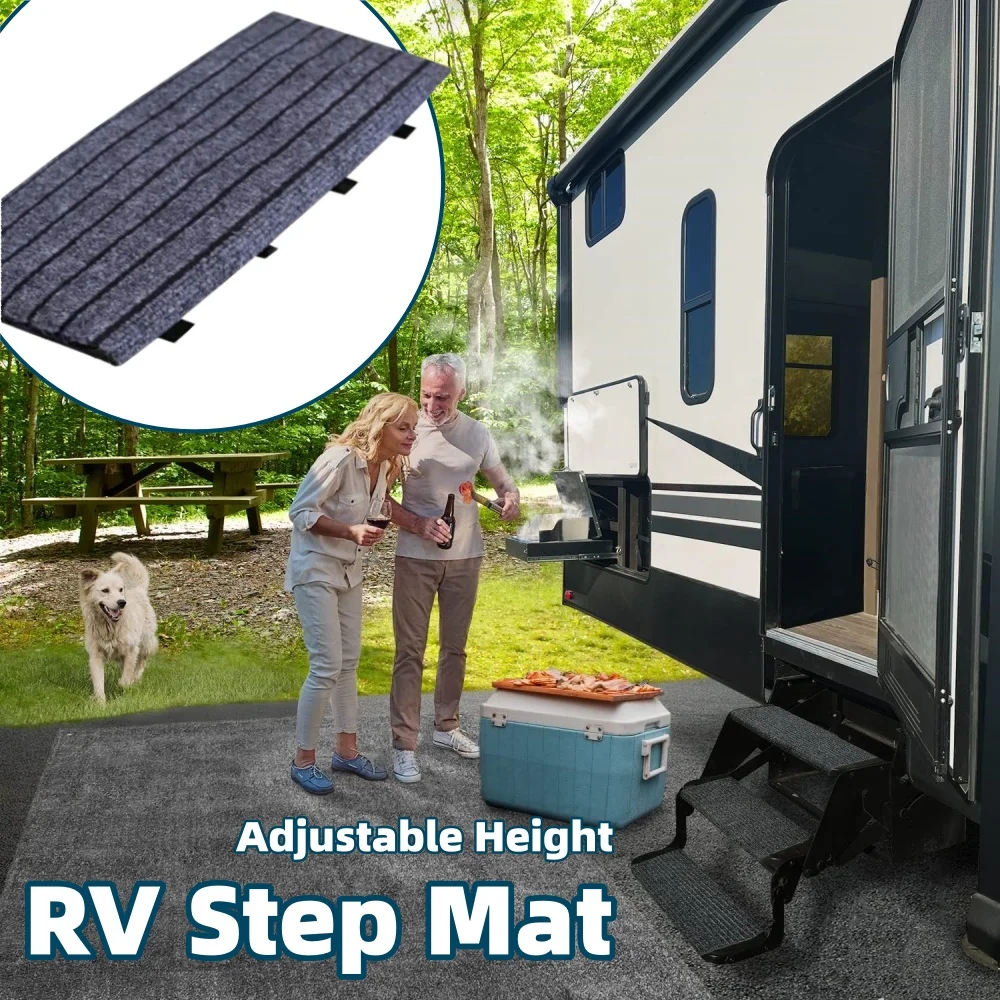 

Campervan Step Mat Non-Slip Surface Adjustable Height Heavy-Duty Dirt-Trapping Floor Mat Caravan Motorhome Pedal Accessories