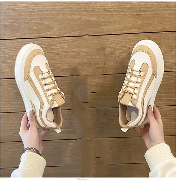 Sneakers for Women 2022 Leather Thick Sole High Casual Shoes Women's Sports Shoes Women's Fashion Designer Brand