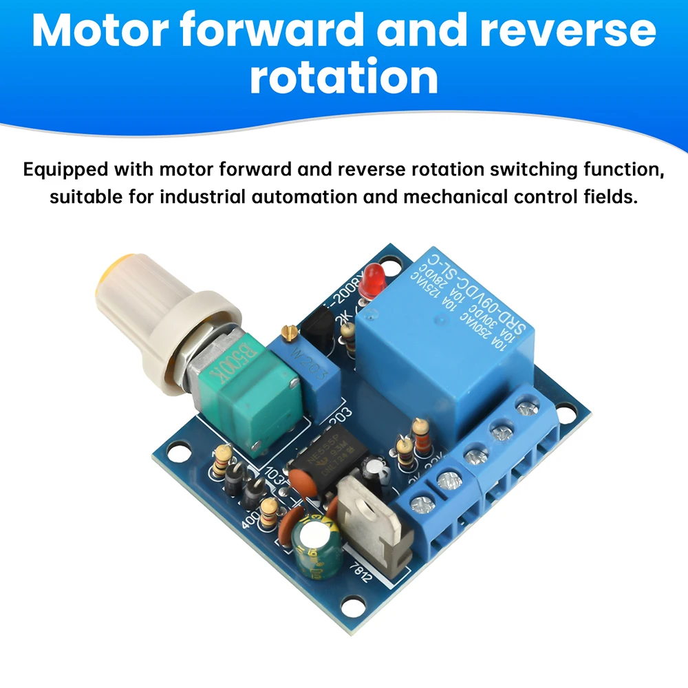 

Релейный модуль регулируемого переключателя частоты, 10 А, сильноточный стробоскопический контроллер для приложений вперед, назад и мигалки