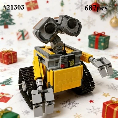 

Наборы строительных блоков Wall-E Classic Movie Model, совместимые с деталями Lego, подходят для рождественских подарков 21303