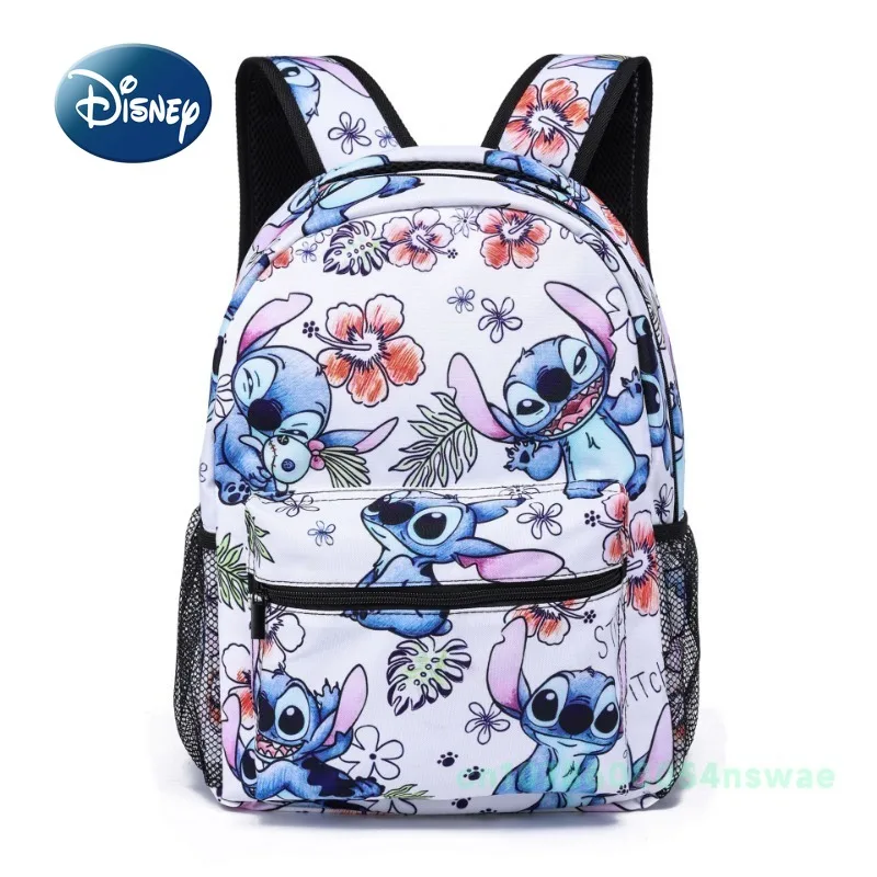 Tas sekolah anak-anak baru Stitch, tas ransel merek mewah, tas sekolah siswa, kartun, kapasitas besar