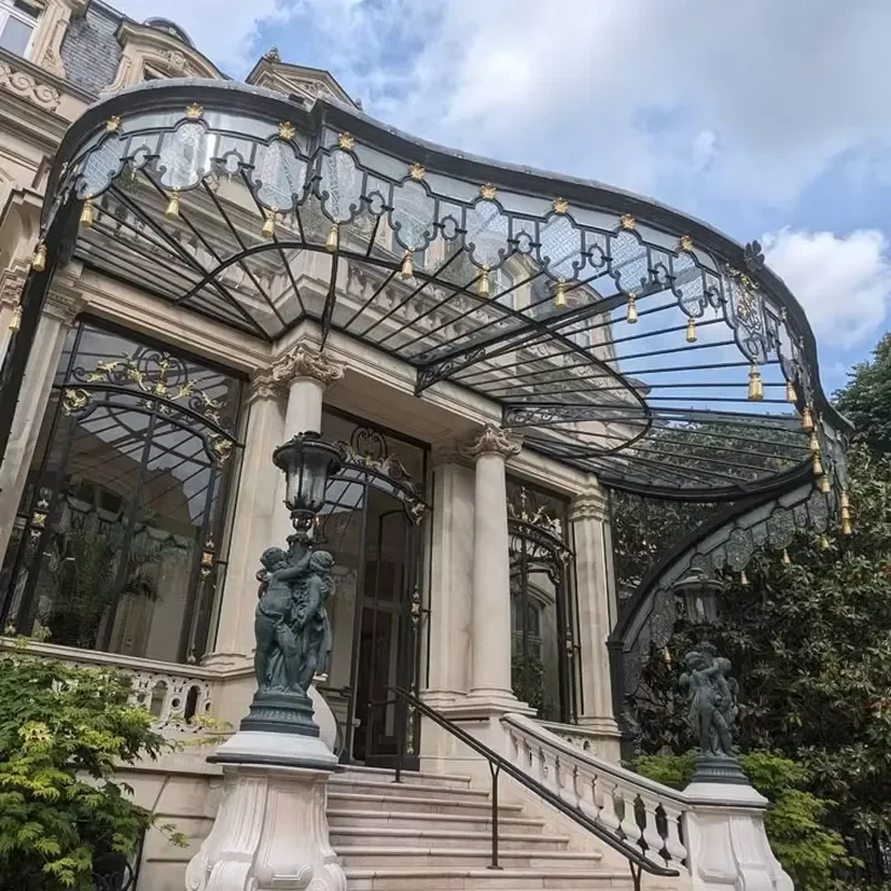 Custom Awning Outdoor Wrought Iron or Cast Iron Material for Door and Window