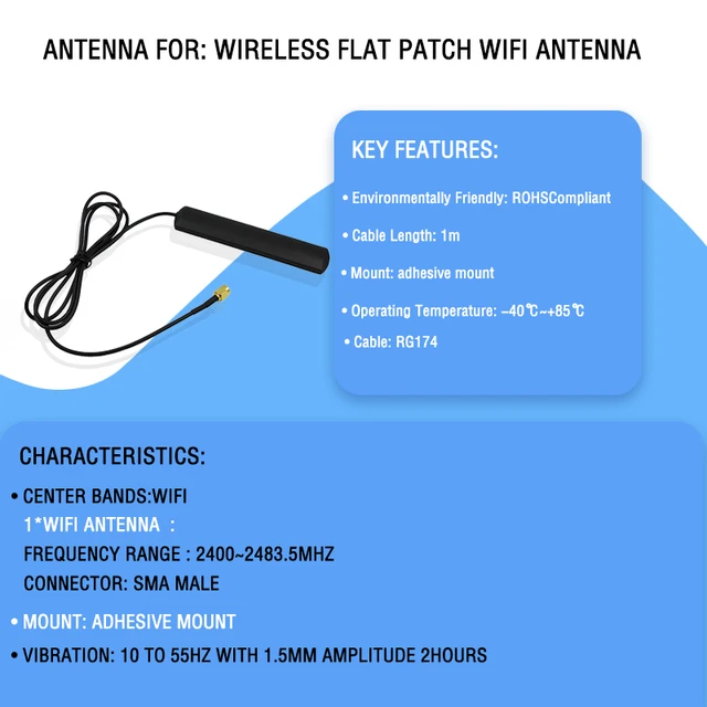 bezprzewodowa antena Wi-Fi Flat Patch 2,4 GHz Anteny 2400 MHz