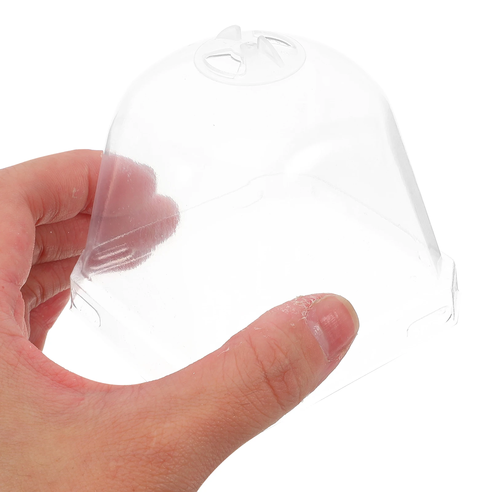 

12 Pcs Square Flowerpot Cover Clear Dome for Humidity Retention Garden Pot Protector Transparent Planter Covers