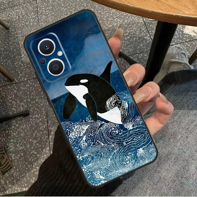 Killer Whale Orca Case For OPPO Reno 8 7 6 5 4 Lite 2Z 4Z 5Z 8T 10 OPPO Find X5 X6 Pro X2 Lite X3 Neo Cover