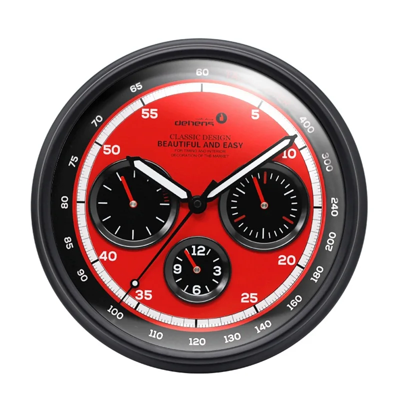 Car Creative Dashboard Wall Clock Metal Cool Clocks Wall Home Decor Gold Wall Watch Silent Bedroom Kitchen Birthday Gift D95