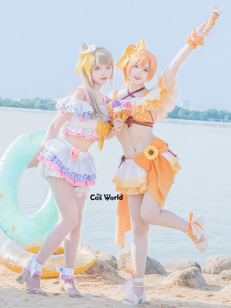 Love Live Days μ\'s 9 Characters Kousaka Honoka Minami Kotori Sonoda Umi Ayase Eli Swimsuit Swimwear Anime Cosplay Costumes