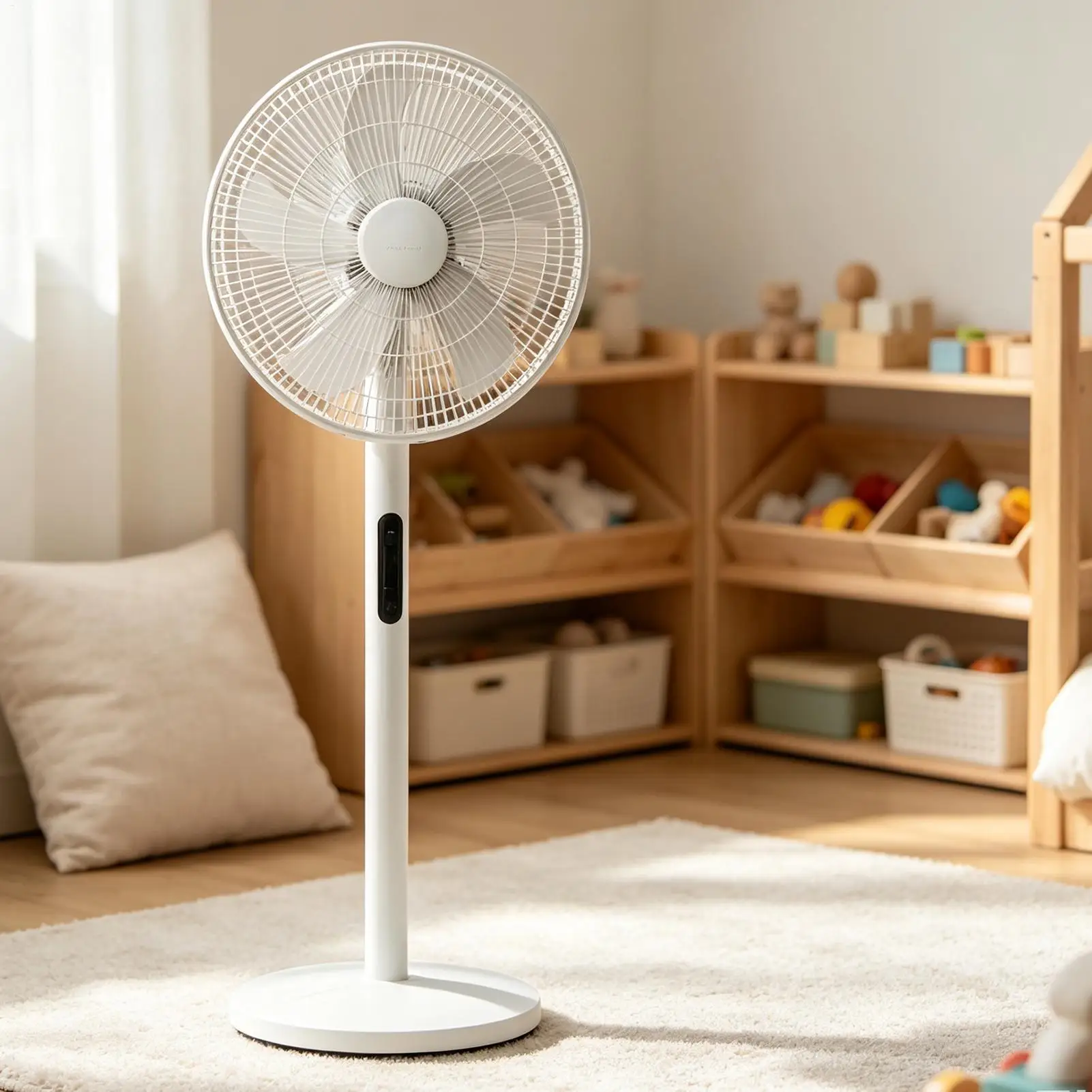 Quiet Standing Fan 8 Speeds Adjustable Silent Oscillating Floor Fan High Velocity Wide Airflow Cooling for Home Office Apartment