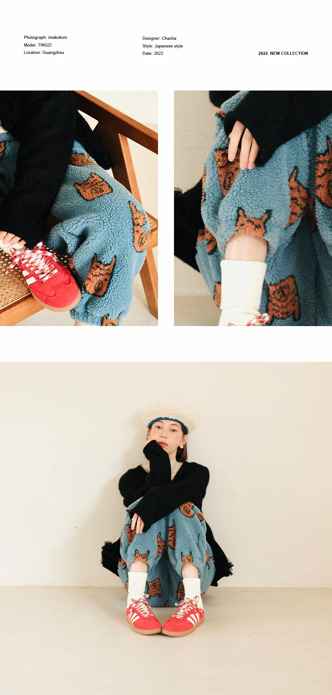 imakokoni Blue Bear Fleece Thick Warm Casual Harem Lantern Pants Women's Pants Casual Female Clothing for Women