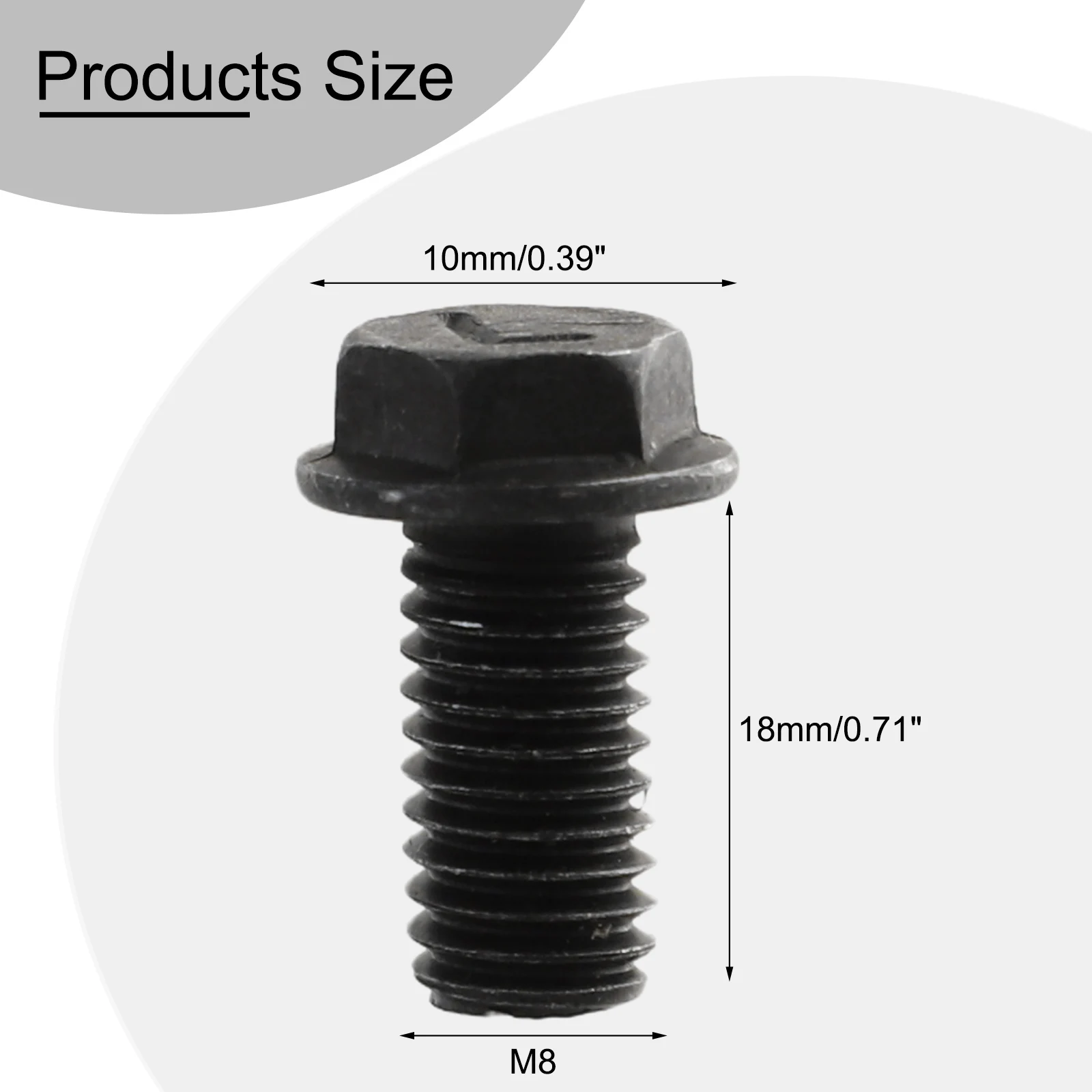 اليد اليسرى الموضوع M8x18mm عرافة شفة الترباس لآلة قطع شفرة المنشار-5 قطعة مسامير الكربون الصلب عالية القوة المضادة للصدأ