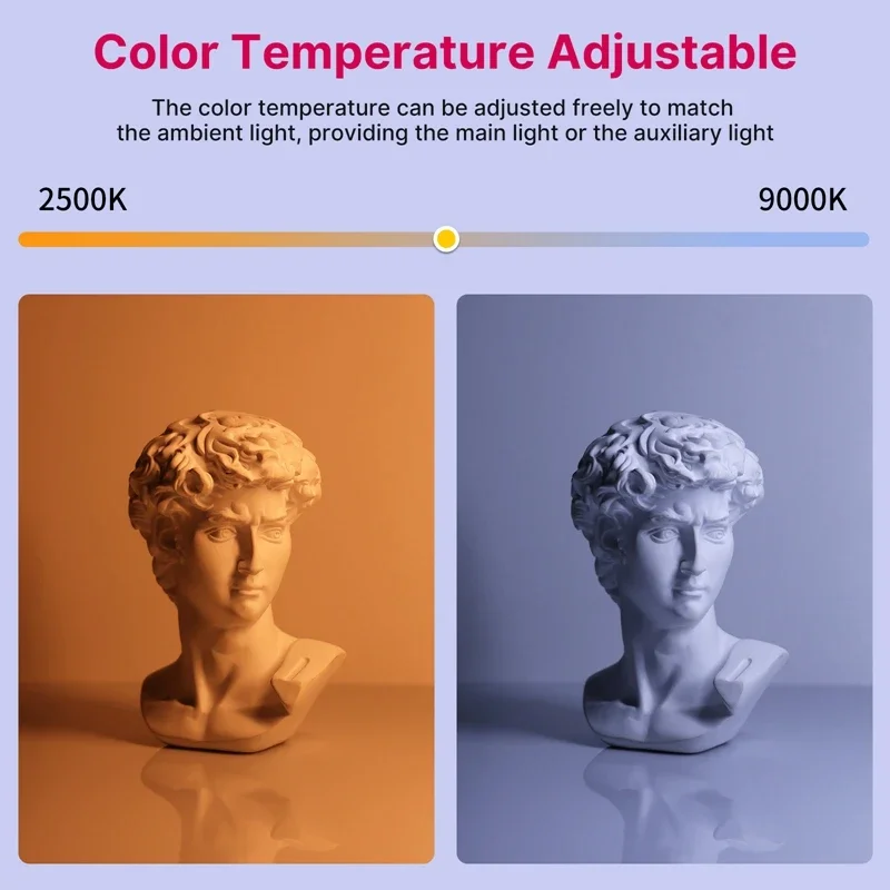 オリジナル Ulanzi VL119 RGB ハンドヘルドライトワンド 2500-9000K 調光可能な軽量 50 センチメートル RGB ライト充電式写真撮影照明
