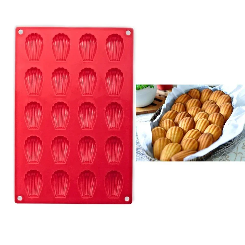 9/20 Cavity Silicone Madeline Cookies Pan Nonstick Baking Pan for Make Madeleine Cookies Tin Tray Cookie Pans Baking Tool