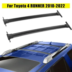 Car Roof Rack Cross Bars for Toyota 4 RUNNER 2010-2022 Luggage Kayak Cargo Carrier Aluminum Roof Rack Rail 45-50KG Load Black
