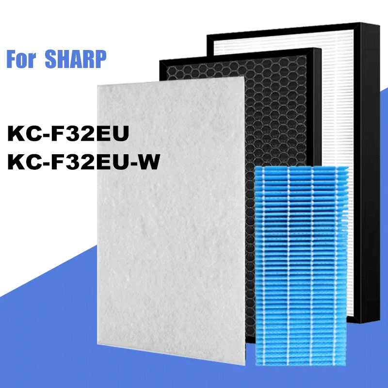 교체용 HEPA 탈취 탄소 필터 가습 필터, 샤프 공기 청정기 KC-F32EU KC-F32EU-W