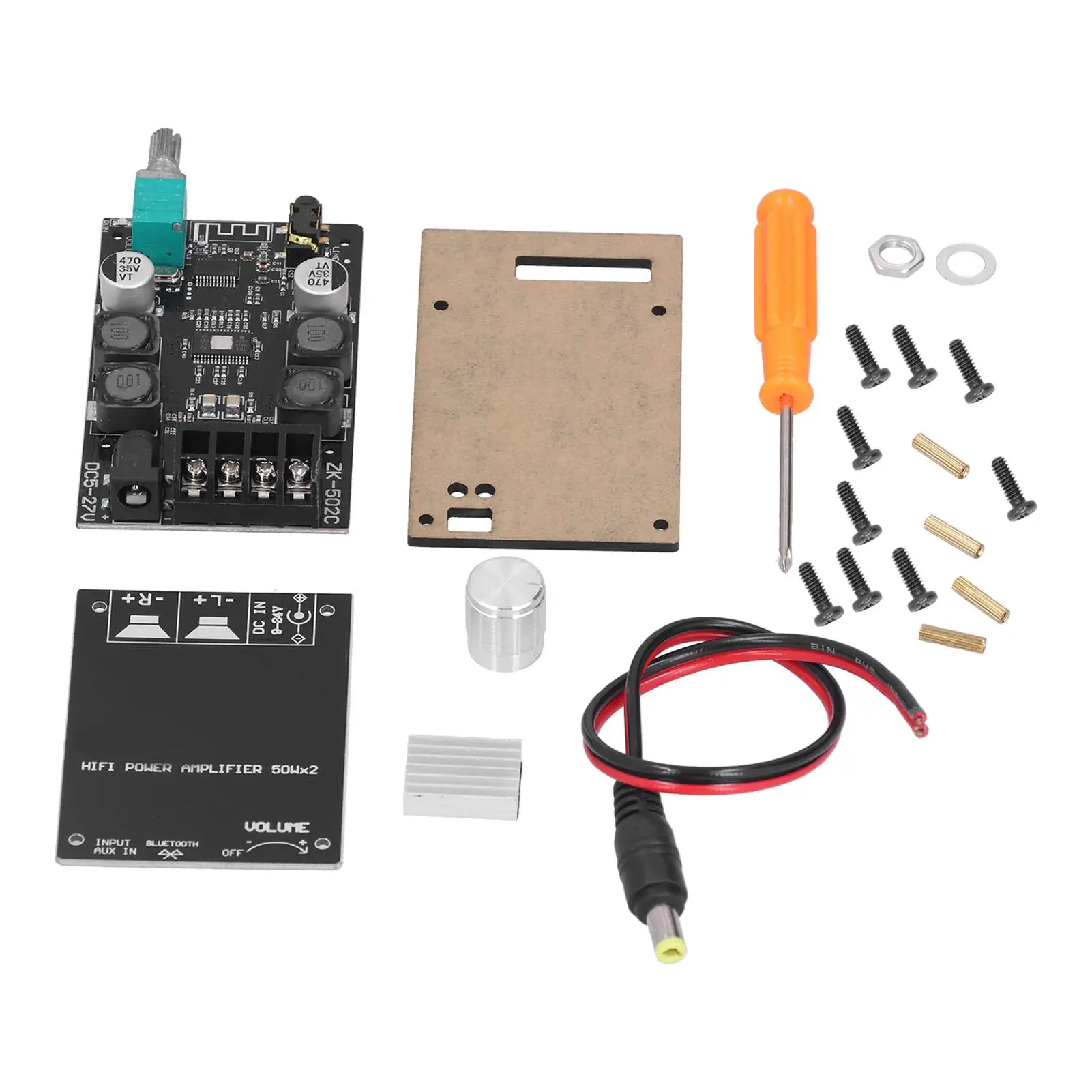 

ZK 502C Power Amplifier Board Digital Audio Amp Convenient Sturdy Durable for DIY Speakers