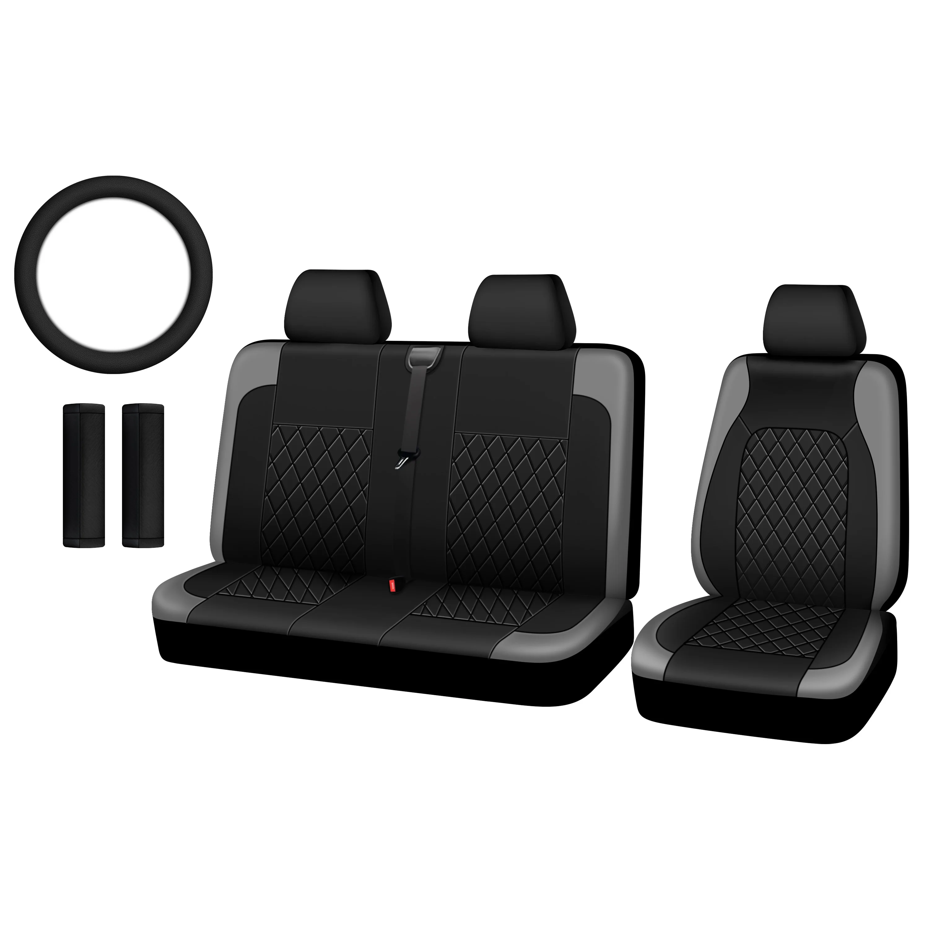 Universal Truck Seat Cover (Including 2 Shoulder Guards and 1 Steering Wheel Cover)