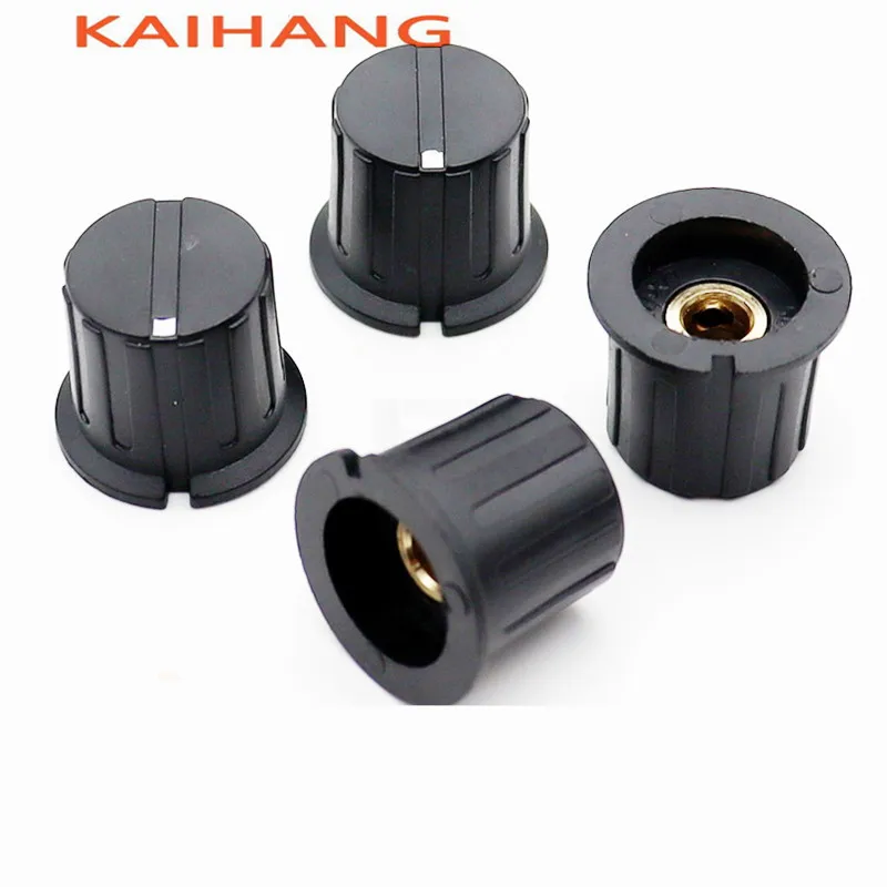 2PCS 24*20MM PN-24 bakelite knob cap Electronic instrument switch cap Inner Hole 6.35mm and 6.0mm Side screw fixation