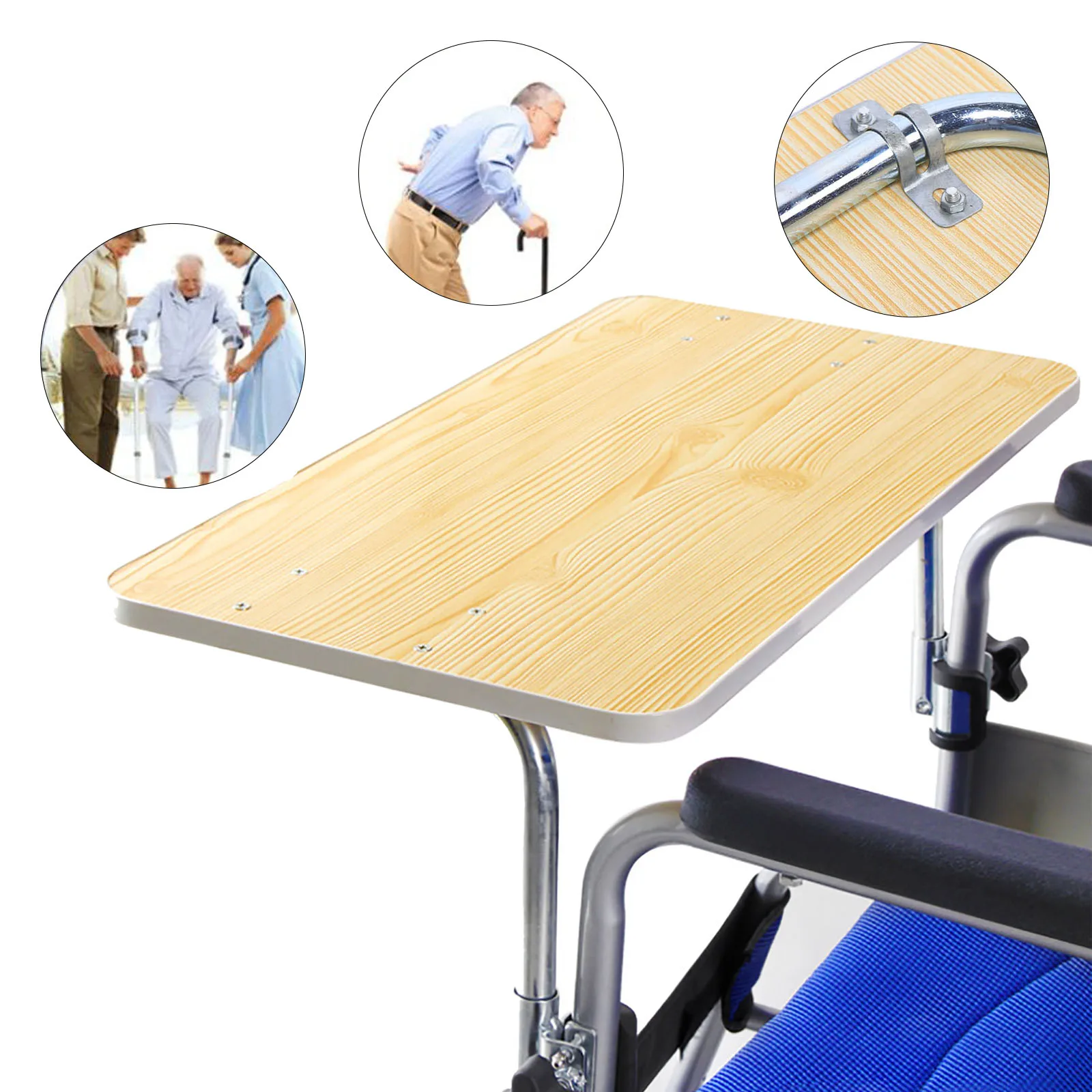 Removable Wood Wheelchair Tray Upthehill Detachable Wooden Wheelchair Table Accessory Attachment Eating and Writing Wheelchair