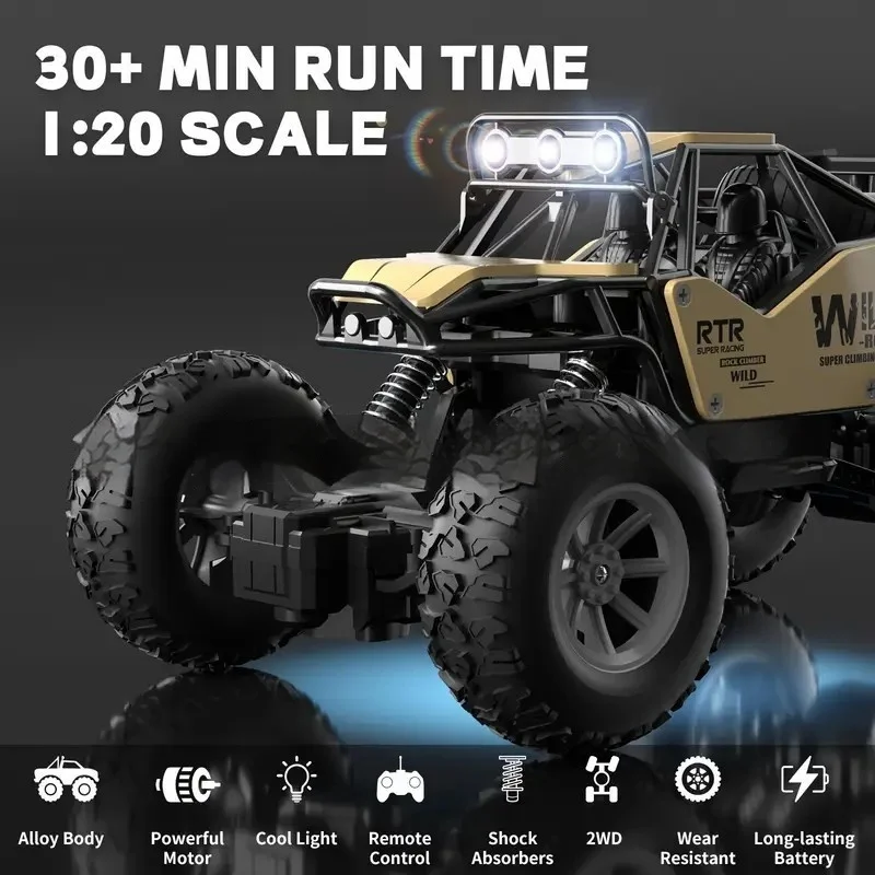 4WD RC سيارة على الطرق الوعرة 4x4 التحكم عن بعد عربات التي تجرها الدواب شاحنة مع أضواء LED سباق الانجراف لعبة للبنين والبنات الأطفال هدية #4