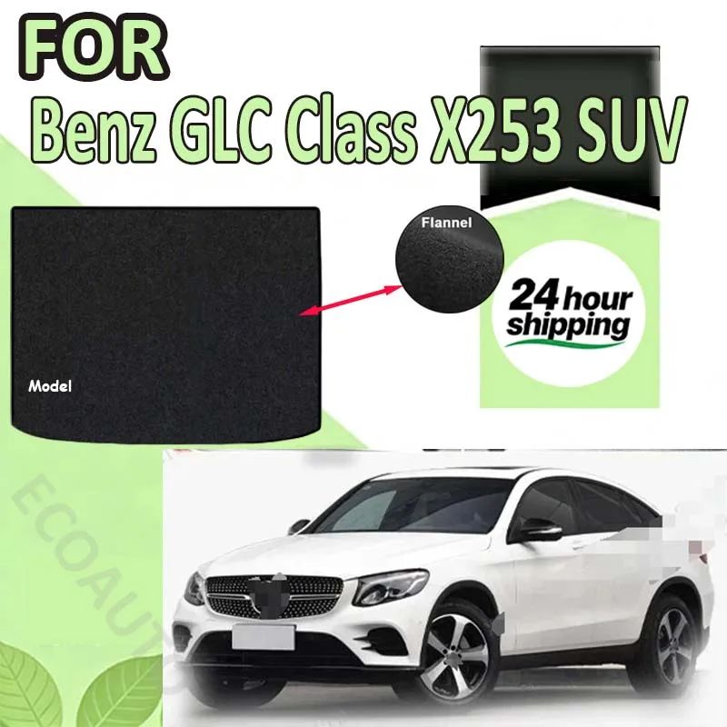 

PRIMEMAT Rear Trunk Mat For Benz GLC Class X253 SUV 2017 2018 2019 2020 2021 2022 2023 Tray Trunk Luggage Auto black