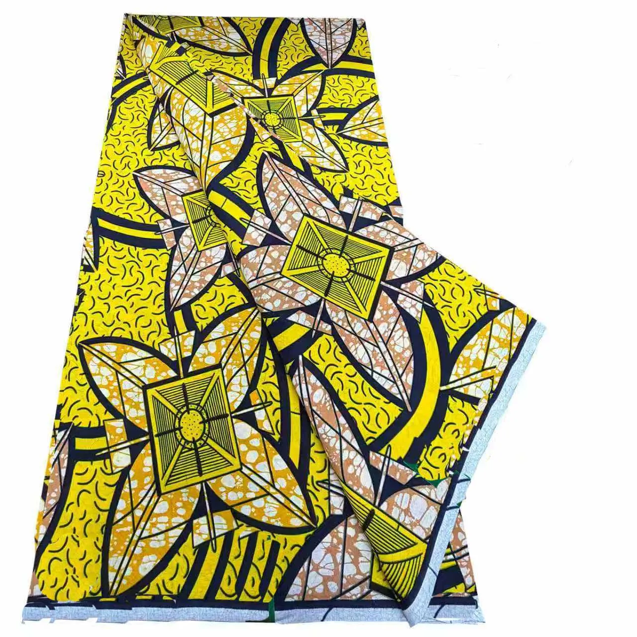 Guaranteed 100% Cotton Wrapper Loincloth 6yards Soft Real Dutch Hollandais Original Pagne Africa Dress Real Wax Fabric