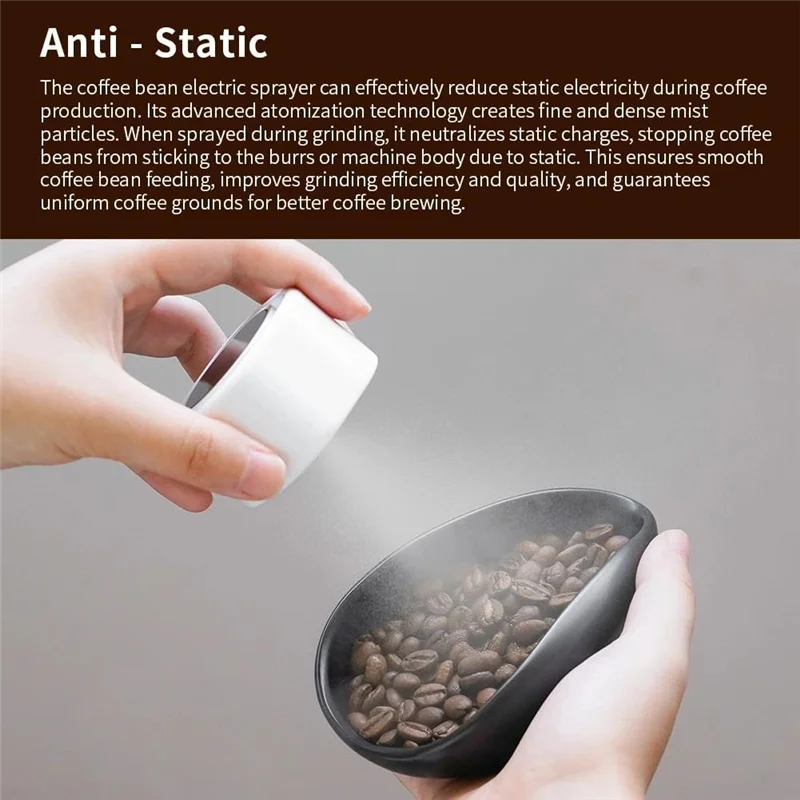 20Ml Coffee Bean Atomizer Rdt Sprayer For Reducing Coffee Power Static With Magnetic Base,Rechargeable Espresso Sprayer