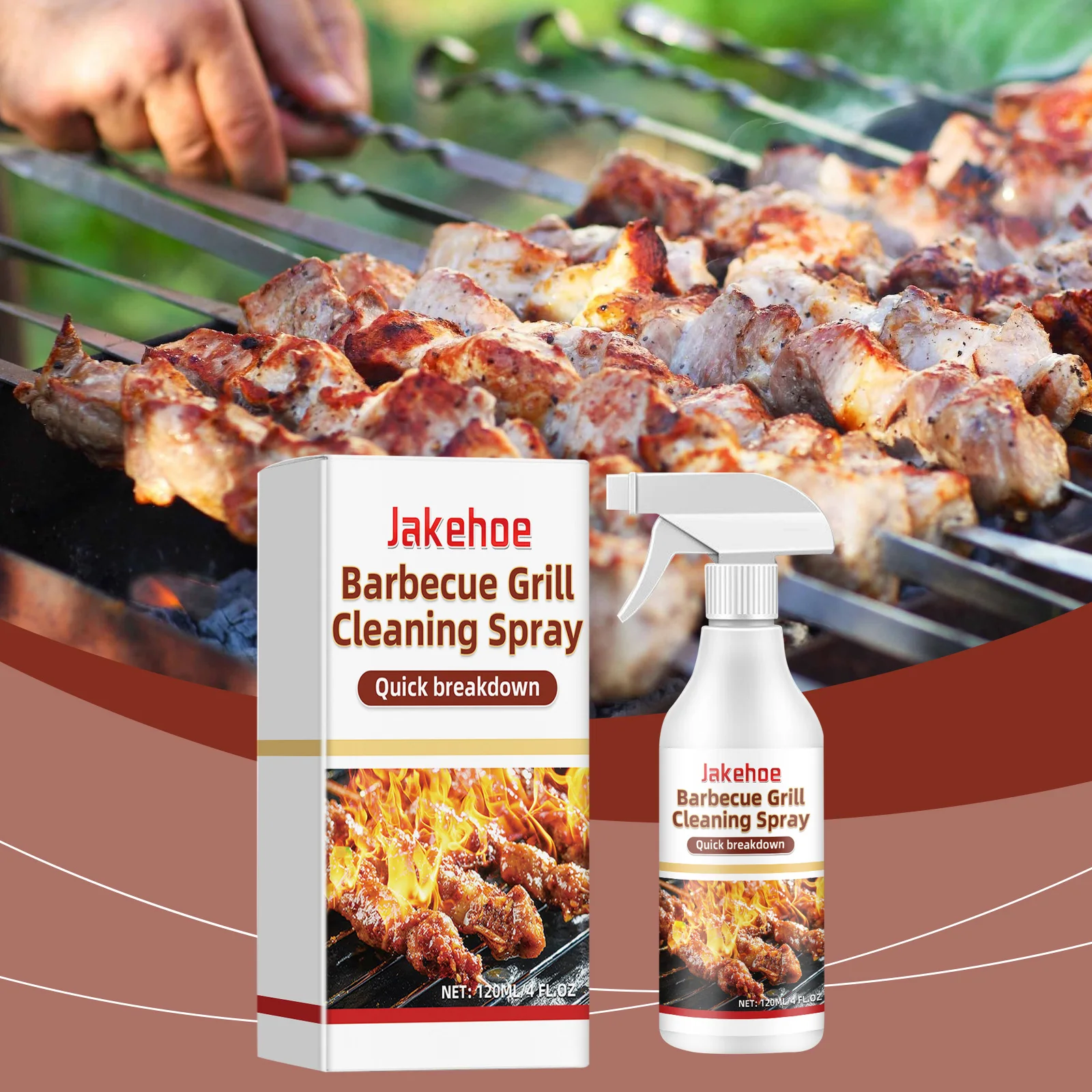 

Grill Cleaning Spray For Degreasing And Cleaning Grill Grates Removes Grease Cleans Burnt-On Food Barbecue Cleaning Spray