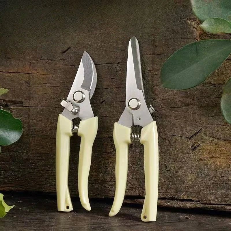 Mocne nożyce do przycinania ze stali nierdzewnej, wielofunkcyjne nożyce ogrodnicze, nożyce do gałęzi ogrodowych i narzędzia do cięcia.