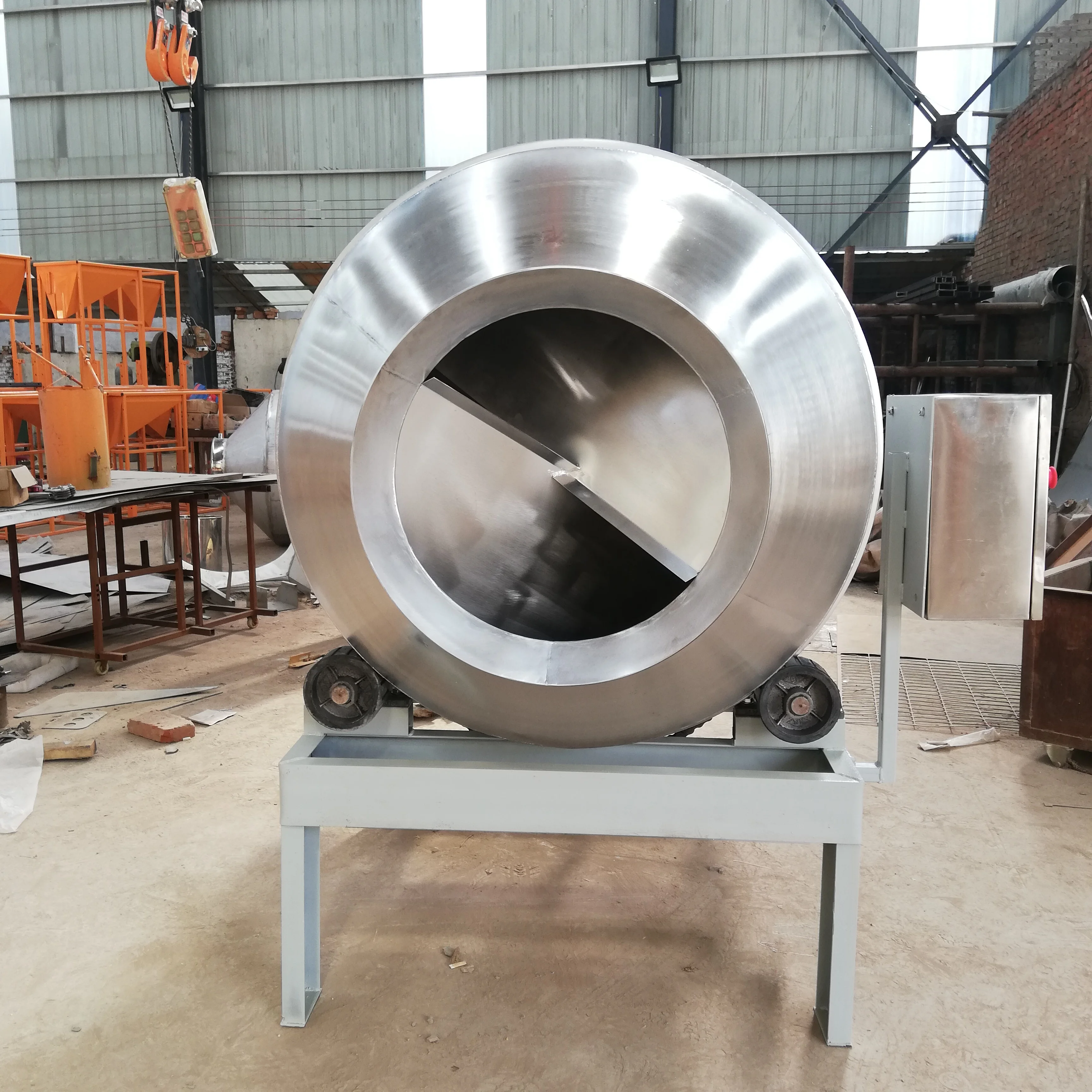 

Электрический барабанный миксер из нержавеющей стали, смеситель семян, машина для нанесения покрытия семян барабана, машина для обработки семян зерна