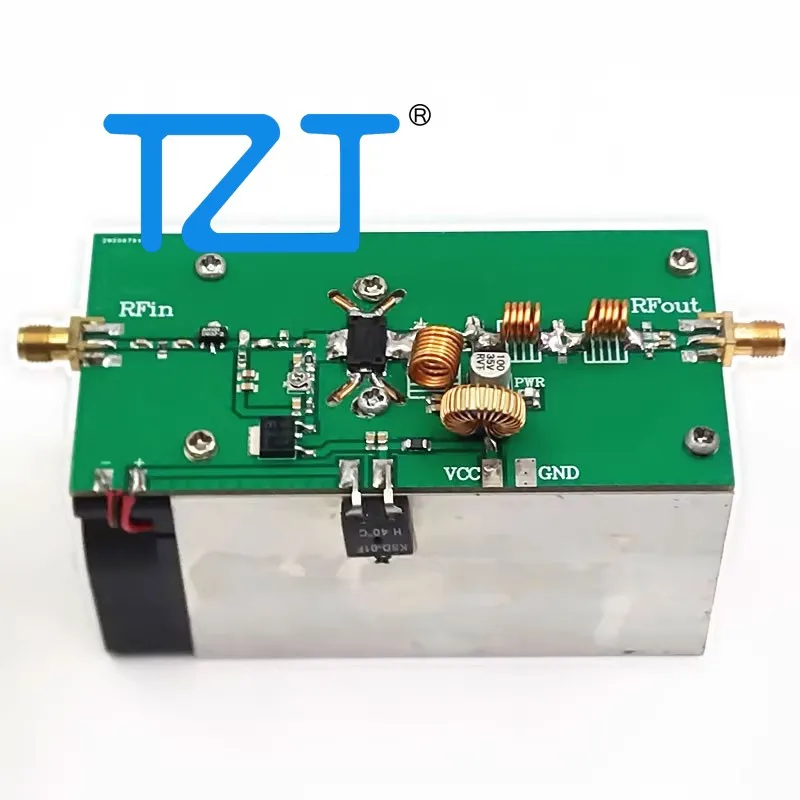 TZT 225 МГц 25 Вт 170-270 МГц Модуль усилителя мощности RF Усилитель мощности с усилением мощности 30 дБ и охлаждающим вентилятором