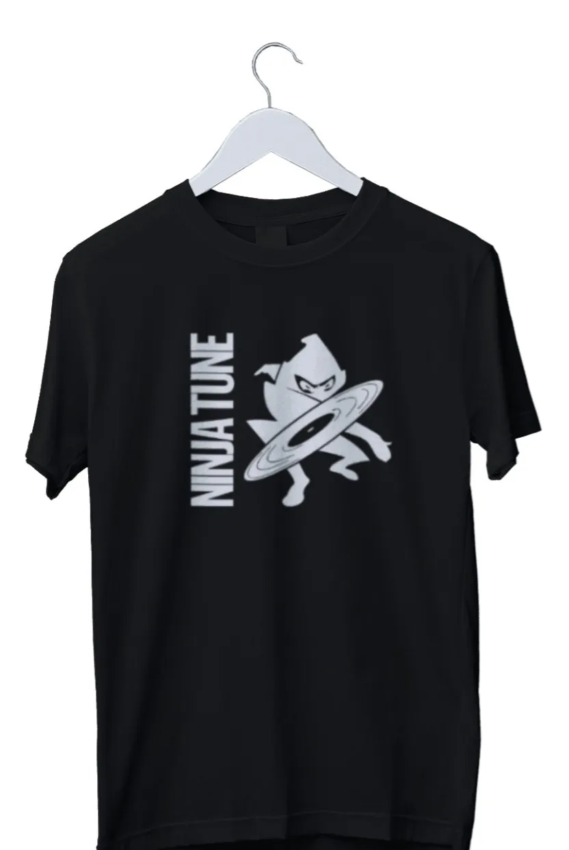 

Футболка Ninja Tune с эклектической электронной графикой, удобная модная повседневная свободная футболка унисекс из 100% хлопка с графическим рисунком, повседневная одежда