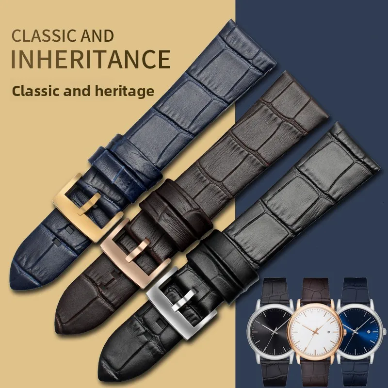 Para Armani AR2500 2501 2502 2503 AR2500 2501 2502 2503 ART3002 3004 3003 hombres correa de reloj de cuero genuino correa de reloj de cuero de vaca 22mm