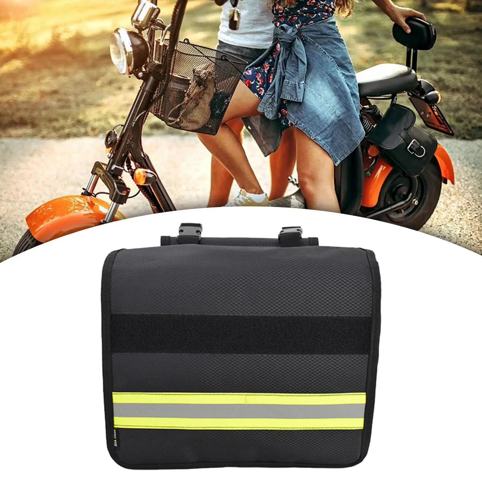 

Electric Bike Backup Bag Black Backrest Bag for Commuting Cycling Shopping