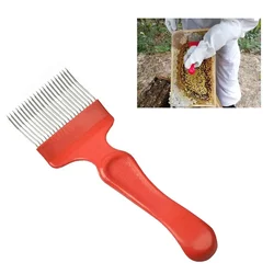21 Pin Stainless Steel Tines Comb Uncapping Fork Scratcher Two-color Cut Honey Bee Beekeeping Tools
