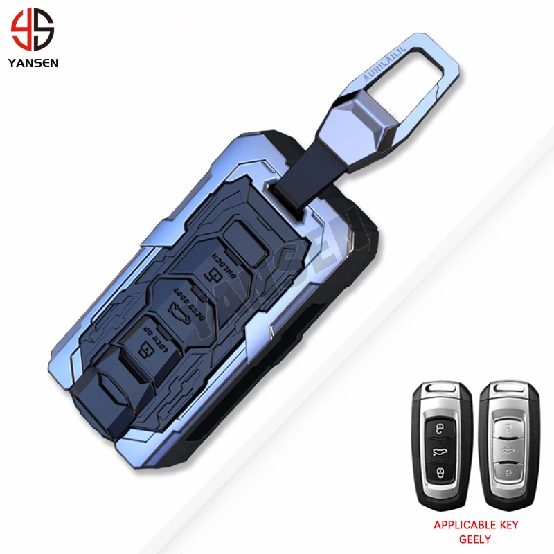 

Zinc Alloy & Silicone Car Key Case Cover Holder For Geely Coolray Tugella Fy11 Atlas Boyue NL3 Emgrand X7 EX7 SUV GT GC9
