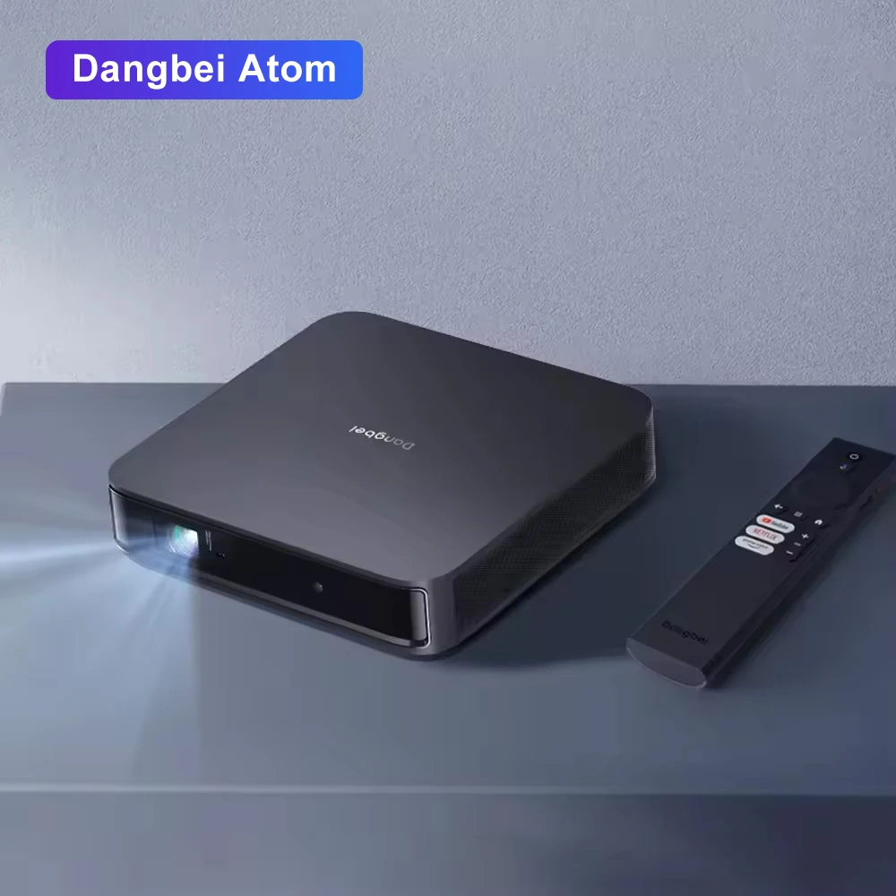 First Google TV Laser Projector Dangbei Atom 1200 ISO Lumens Home Theater Smart 1080P 4K ALPD Laser 3D Dangbei Atom Projector