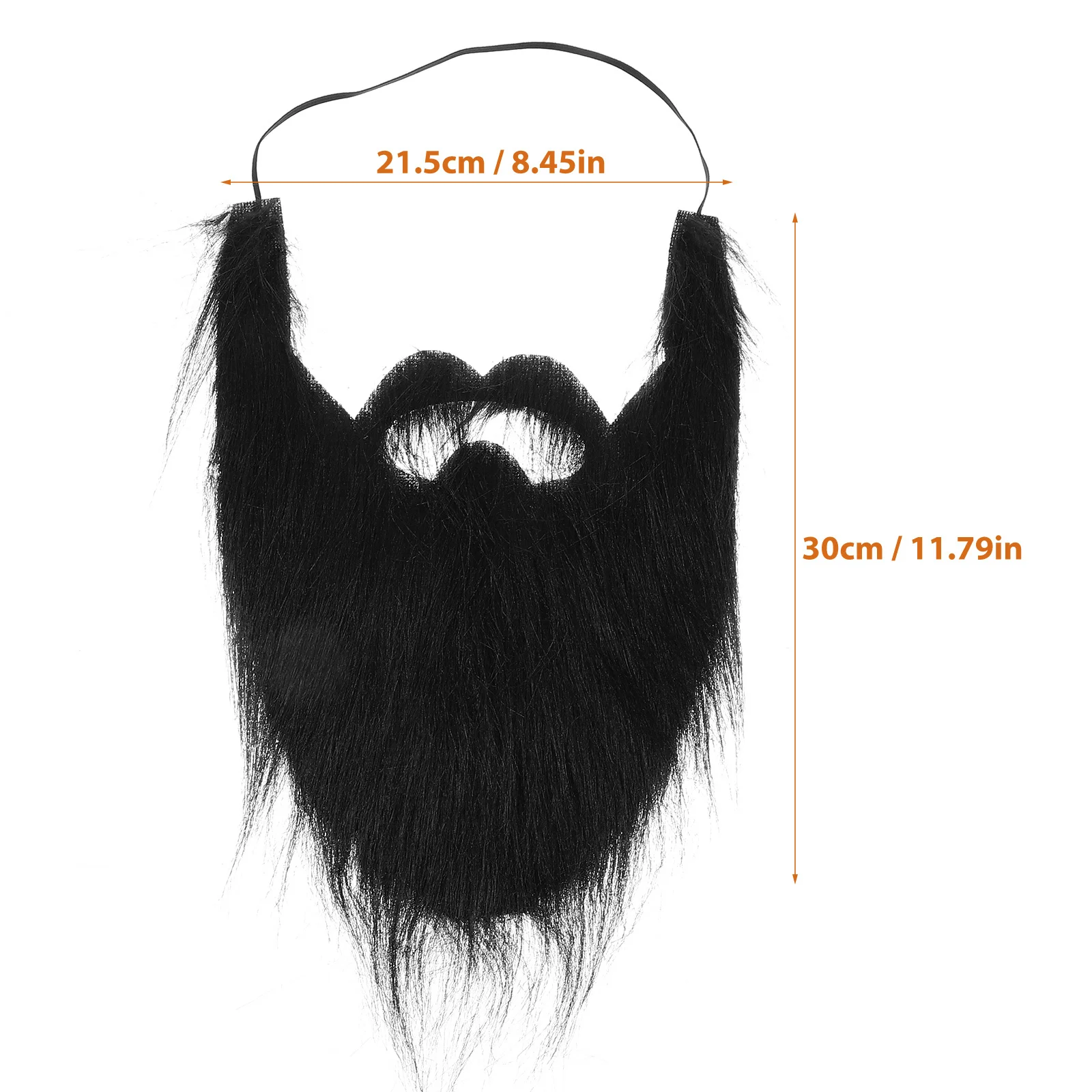 Realistic Black Beard Fake for Men Large Full Facial Hair Prop for Halloween Costume Party Cosplay Accessory Fake Beard