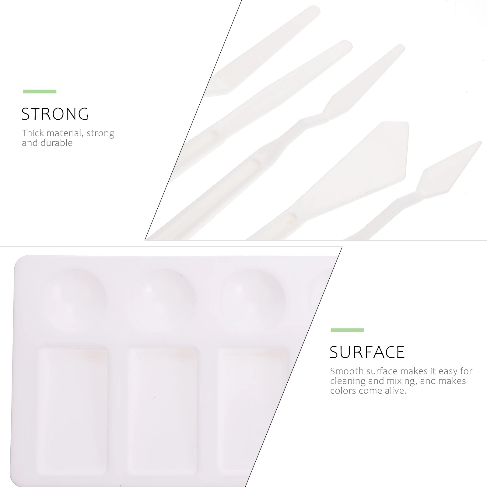 

1 set 1 Set Painting Palettes Watercolor Pigment Holder Color Mixing Scrapers For Artists Students Kids Paint Trays Art Supplies