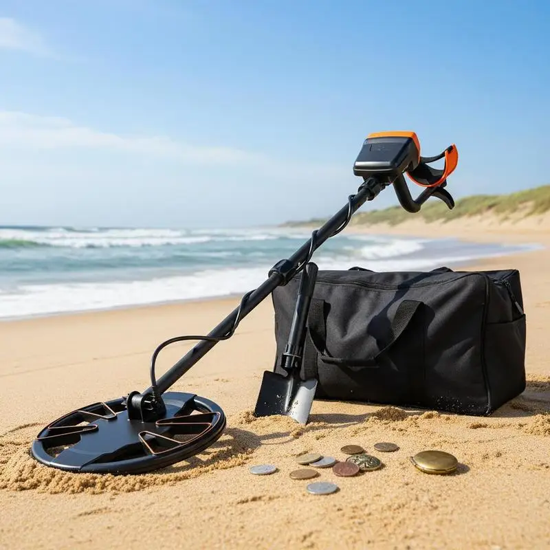 

Aluminum Gold Finder 41''-52'' For Treasure Hunting Backyard Exploration Beach Search, LCD Display 7 Modes DSP Chip High Accuracy 10 Inch Search Coil Detection Depth