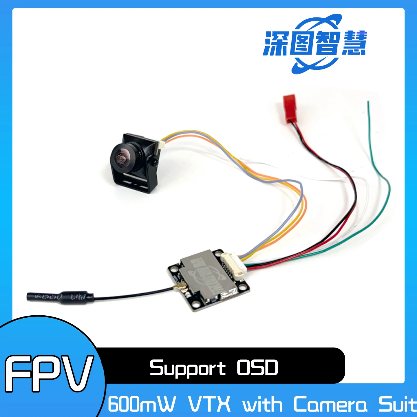 SLONWAKE 5.8G FPV 600mw Video Transmitter VTX and Caddx Ratel 2 1200TVL Night Vision Camera For FPV Racing Drone RC Model