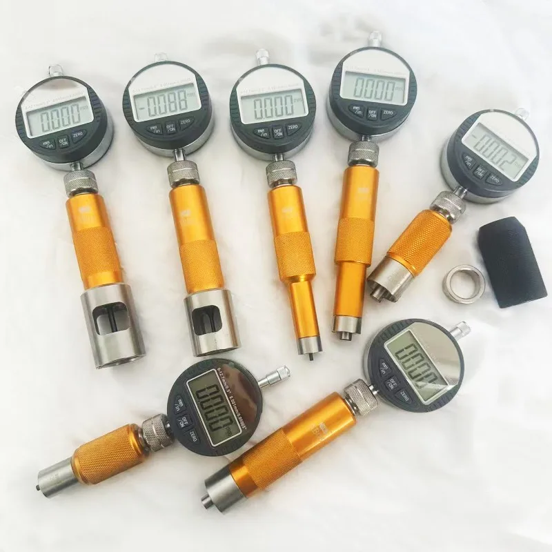 Common Rail Injector Nozzle Valve Measuring Tool with 7PCS Micrometer Gauge Common Rail Injector Repair Tool