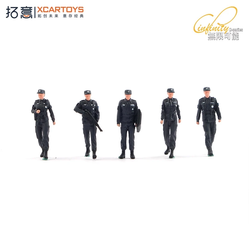 Xcartoys 1:64 Public security patrol figure Set