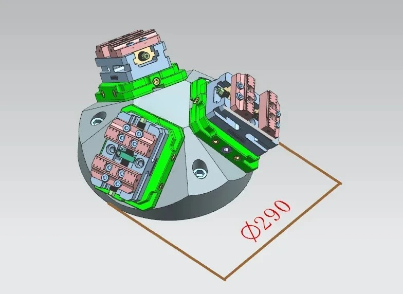 5 Axis Cnc Milling Quick Change 3-Sided Pyramids Zero Point System  96mm Self Centering Vise CNC Lathe Tools