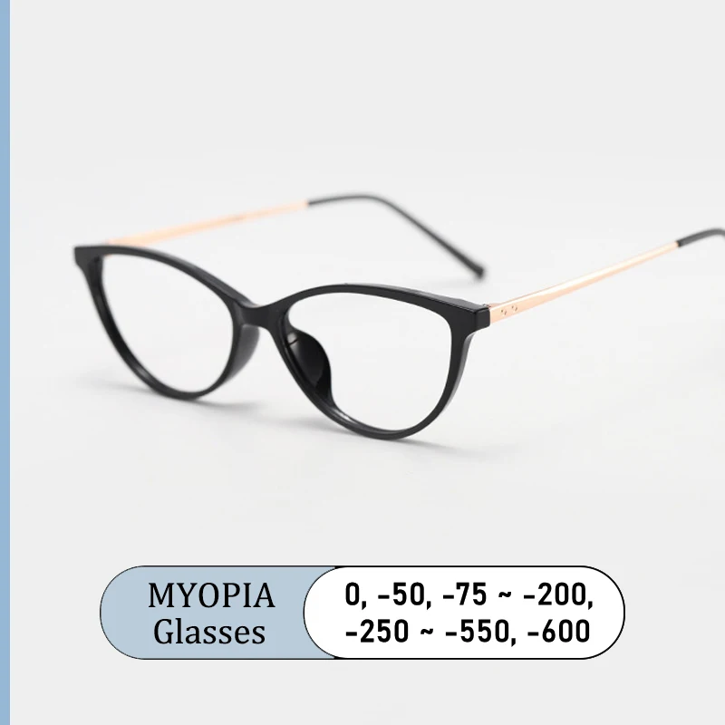 

Brand Design Japanese-style Cat-eye Retro Frame Myopia Glasses Prescription Photochromic Anti Blue Ray Women Nearsight Eyewear
