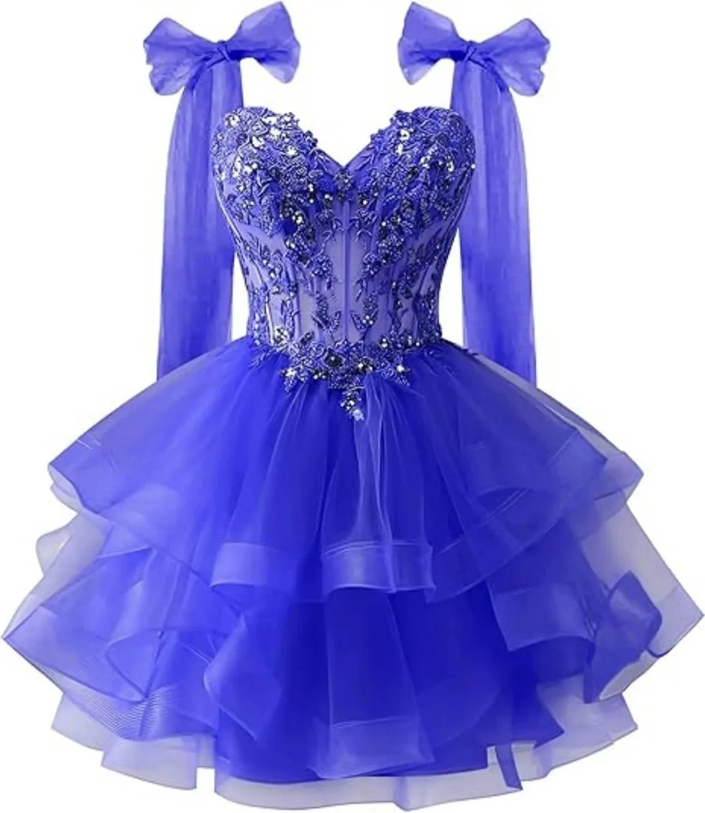 

Customized Above Mini Cocktail Dresses Appliques Tulle Spaghetti Straps Homecoming Gowns Formal Occasion Graduation